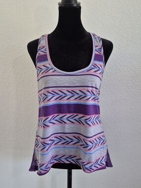 Mossimo Supply Co. Purple Stripe Racerback Tank Top